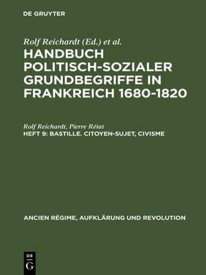 cover image of Bastille. Citoyen-Sujet, Civisme